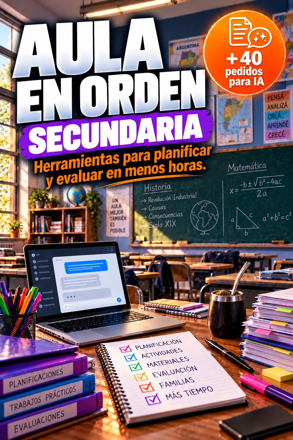 Pack Docente Aula en Orden | Los 3 ebooks: Inicial, Primaria y Secundaria