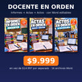Pack Docente en Orden | Informes + Actas + Actos con 16 Word editables