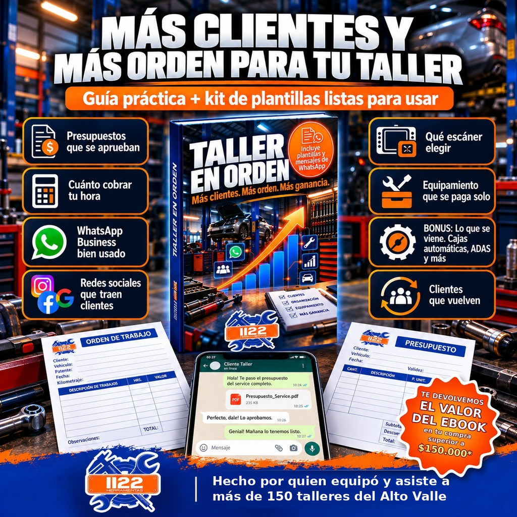 Taller en Orden | Guía práctica + Kit de plantillas para talleres mecánicos